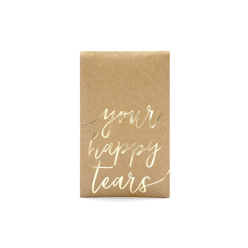 Chusteczki higieniczne Your happy tears, złoty, 7,5x12cm (1 op. / 10 szt.)