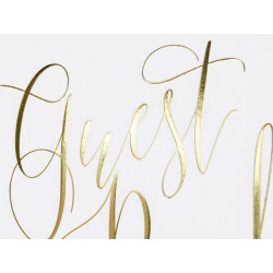 Księga Gości Guest book, 20x24,5cm, biały, 22 kartki