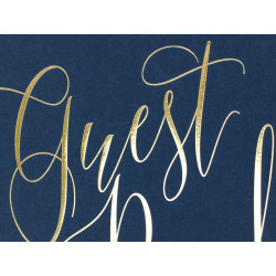 Księga Gości Guest book, 20x24,5cm, granatowy, 22 kartki