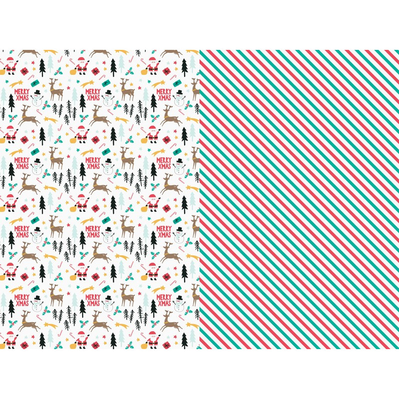 Papier do pakowania Merry Xmas, mix, 70x200cm (1 op. / 2 szt.)