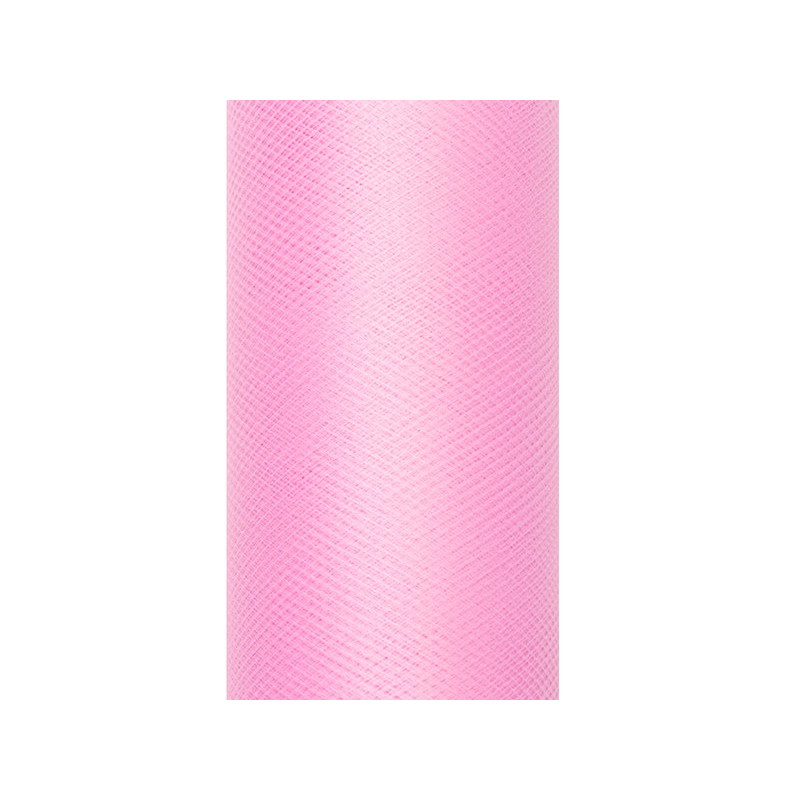 Tiul gładki dekoracyjny, j. różowy, 0,3 x 9m