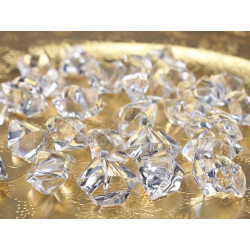 Kryształowy lód, bezbarwne Kryształki 25 x 21mm (1 op. / 50 szt.)
