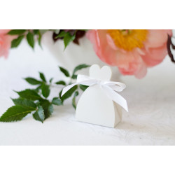 Pudełeczka Panna Młoda białe 10 szt podziękowania dla gości