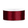 Tasiemka satynowa, bordo, 25mm/25m (1 szt. / 25 mb.)
