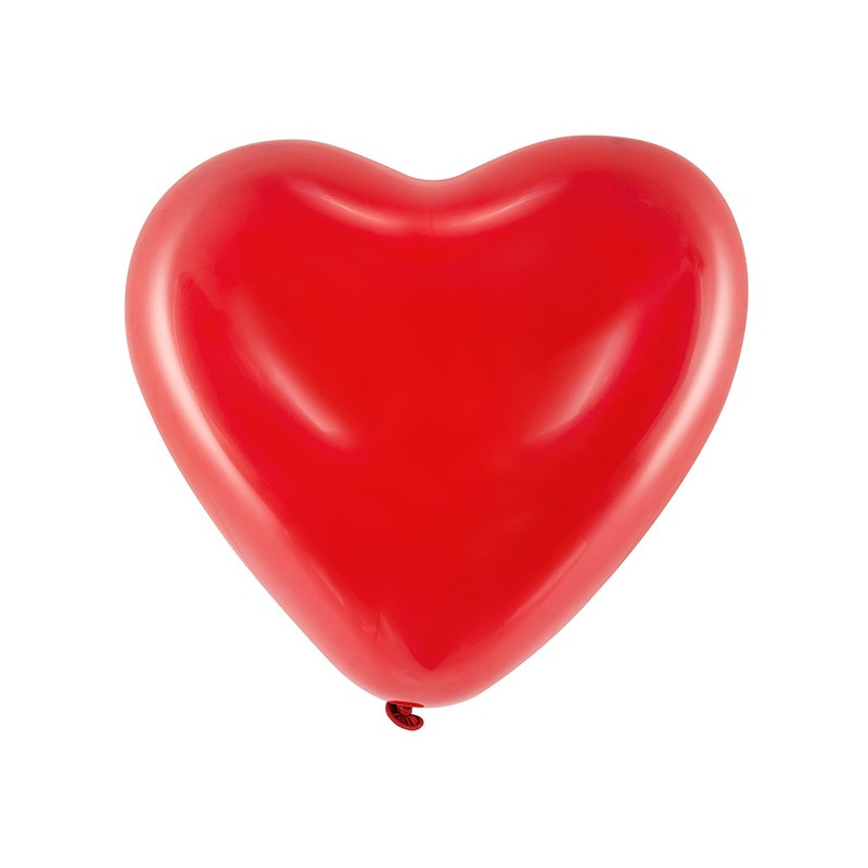 Balony 16'' Serca, Pastel czerwony (1 op. / 100 szt.)