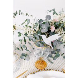 Organza złota z nadrukiem delikatnych złotych paseczków 0,48 x 9m