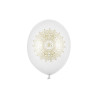 Balony 30cm, IHS, Metallic Pure White (1 op. / 6 szt.)