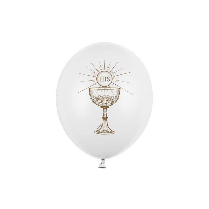 Balony 30cm, IHS, Pastel Pure White (1 op. / 50 szt.)