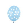 Balony 30cm, Kropki, Pastel Baby Blue (1 op. / 6 szt.)