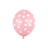 Balony 30cm, Kropki, Pastel Baby Pink (1 op. / 50 szt.)