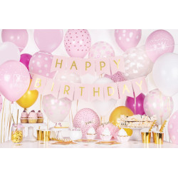 Balony 30cm, Kropki, Pastel Baby Pink (1 op. / 50 szt.)