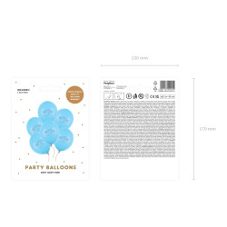 Balony 30cm, Bucik, Pastel Baby Blue (1 op. / 6 szt.)