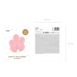 Balony 30cm, Bucik, Pastel Baby Pink (1 op. / 6 szt.)