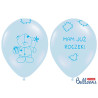 Balony 30cm Miś - mam już..., P. Baby Blue (1 op. / 50 szt.)