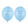 Balony 30cm Miś - mam już..., P. Baby Blue (1 op. / 6 szt.)
