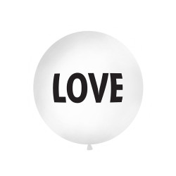 Balon 1 m, Love, biały