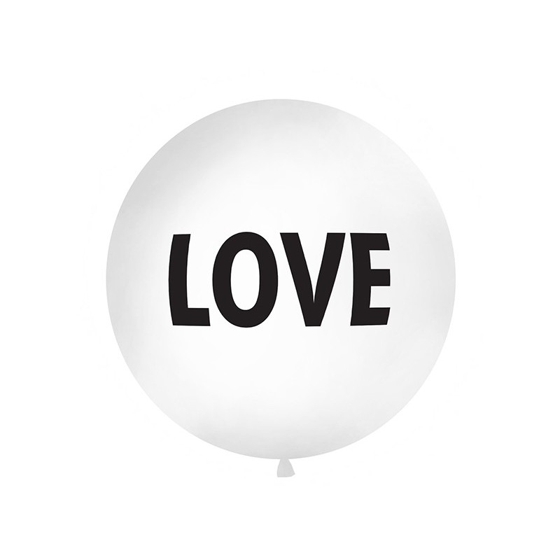 Balon 1 m, Love, biały