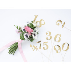 Numery na stół, złoty, 25,5-26,5cm (1 op. / 11 szt.)