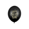 Balony 30cm, Happy New Year, Pastel Black (1 op. / 50 szt.)