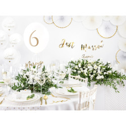 Balony 30cm, Just Married, P. Pure White (1 op. / 50 szt.)