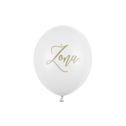 Balony 30cm, Żona, Pastel Pure White (1 op. / 50 szt.)