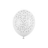 Balony 30cm, Kropki, Pastel Pure White (1 op. / 50 szt.)