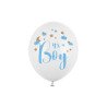 Balony 30cm, It's a Boy, Pastel Pure White (1 op. / 6 szt.)