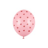 Balony 30 cm, Serca, Pastel Baby Pink (1 op. / 6 szt.)