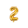 Balon foliowy Cyfra ''2'', 35cm, złoty