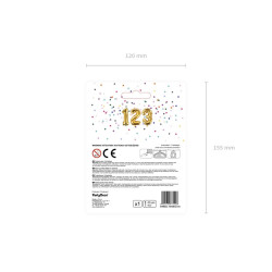 Balon foliowy Cyfra ''2'', 35cm, złoty