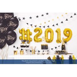 Balon foliowy Cyfra ''4'', 35cm, złoty