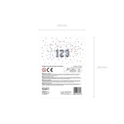 Balon foliowy Cyfra ''7'', 35cm, srebrny