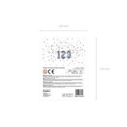 Balon foliowy Cyfra ''9'', 35cm, srebrny