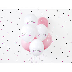Balony 30cm Buźka, Pastel Pure White (1 op. / 50 szt.)