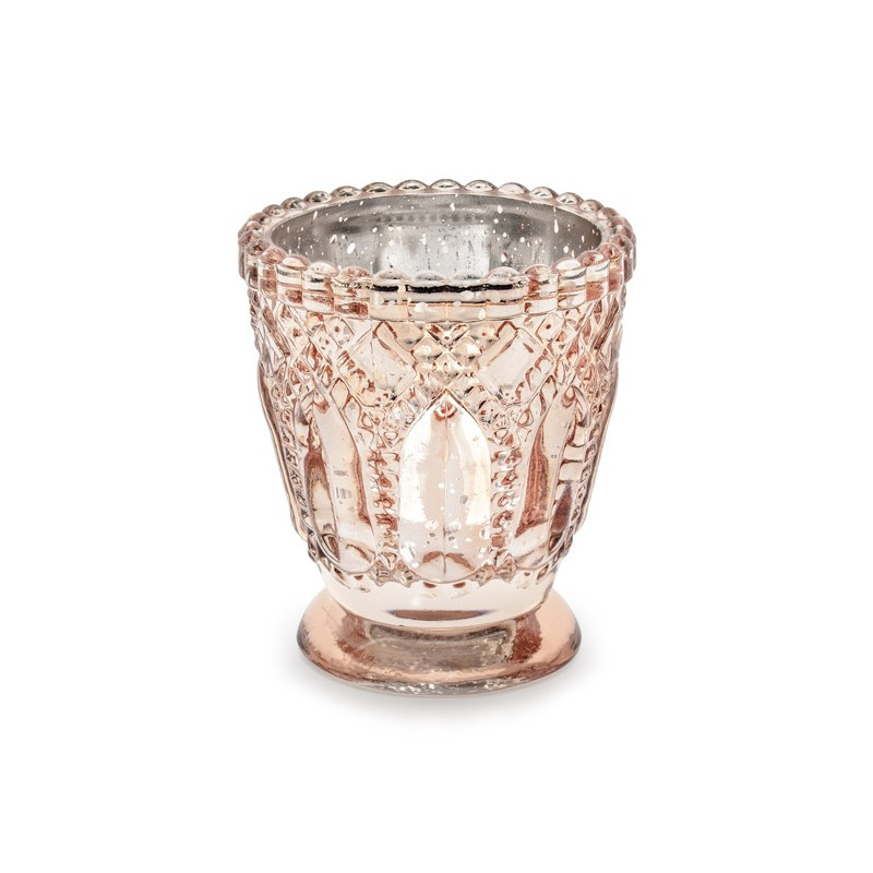 Świecznik, różowe złoto, 8cm (1 op. / 4 szt.)