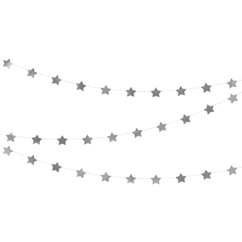 Girlanda srebrne Gwiazdki 3,6m