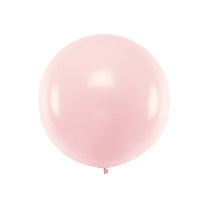 Balon okrągły 1m jasny róż XXL - Pastel Pale Pink