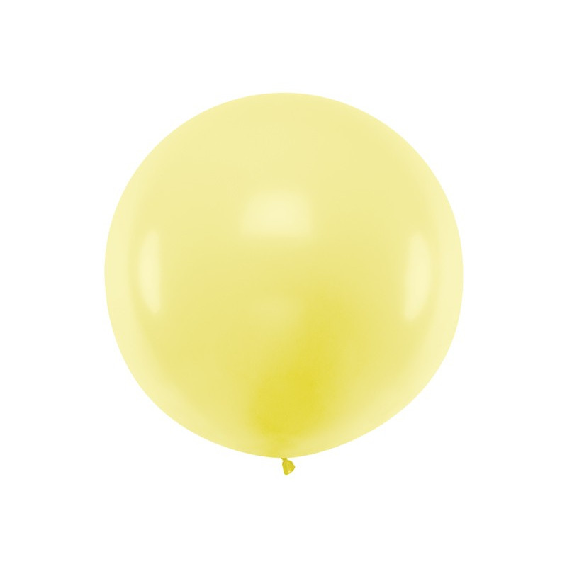 Balon okrągły 1m, Pastel Light Yellow