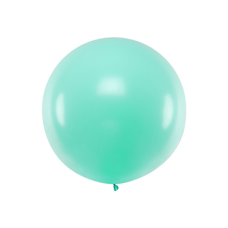 Balon okrągły 1m miętowy XXL , Pastel Light Mint