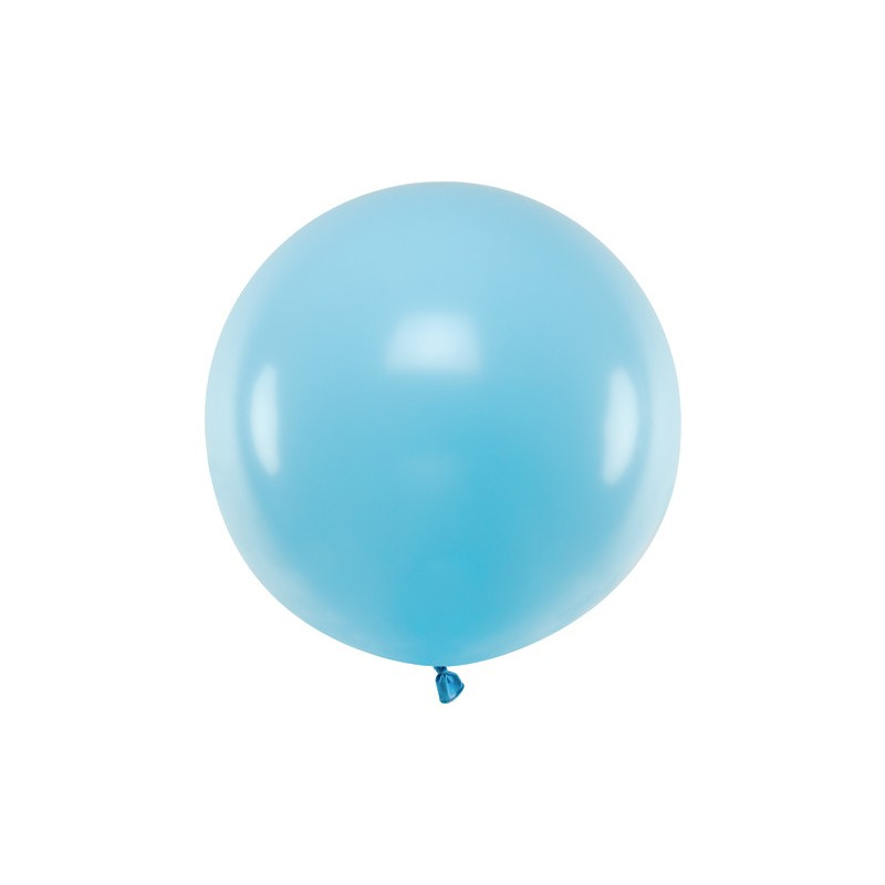 Balon okrągły 60cm błękitny, Pastel Light Blue