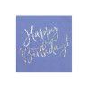 Serwetki Happy Birthday, granatowy, 33x33cm (1 op. / 20 szt.)