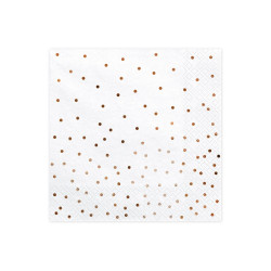 Serwetki Kropki, biały, 33x33cm (1 op. / 20 szt.)