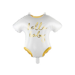 Balon foliowy Śpioszki - Hello Baby, 51x45cm, biały