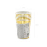 Kubeczki urodzinowe 30 Birthday złote 220ml 6 szt