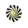 Balon foliowy Cukierek, 35cm, czarno złoty