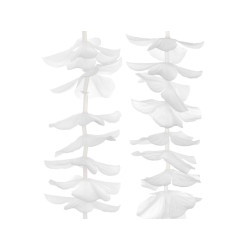 Girlanda na tło - Kwiaty, biały, 180cm