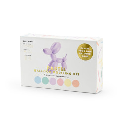 Balony modeliny pastelowe Rurki 130cm z pompką, mix (1 op. / 30 szt.)