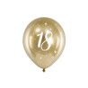 Balony Glossy 30cm, 18, złoty (1 op. / 6 szt.)