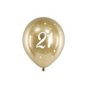 Balony Glossy 30cm, 21, złoty (1 op. / 6 szt.)