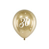 Balony Glossy 30cm, 30, złoty (1 op. / 6 szt.)